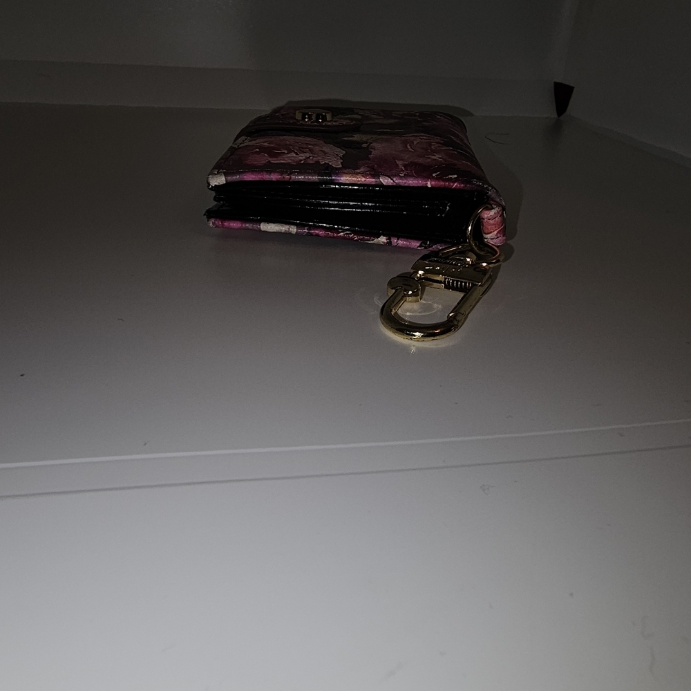 Betsey Jonson Floral Pink Wallet with Keychain - Picture 4 of 6